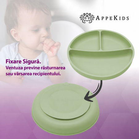 Set pentru diversificare AppeKids Classic, 5 piese, silicon alimentar, 6 luni+ [5]