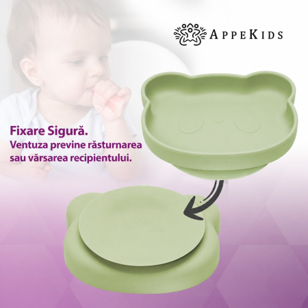 Set pentru diversificare AppeKids Panda, 5 piese, silicon alimentar, 6 luni+ [5]