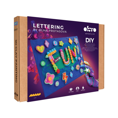 Seturi creative - Set pictura 3D cu argila usoara, 30*40cm - Fun