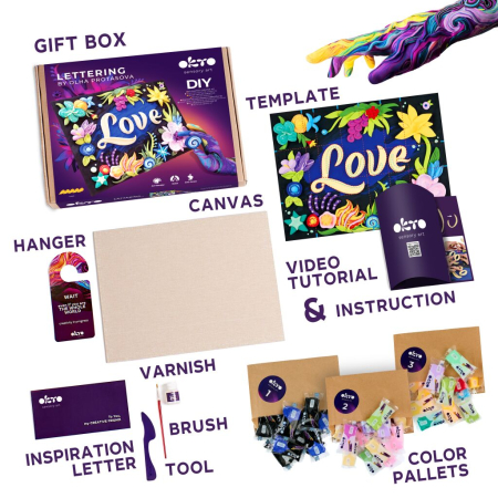 Set pictura 3D cu argila usoara, 30*40cm - Love [2]