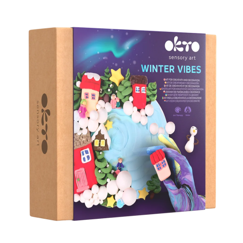 Seturi creative - Set pictura 3D cu argila usoara - Winter Vibes