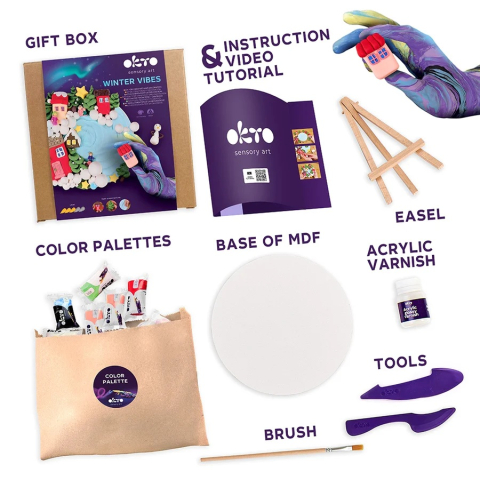 Set pictura 3D cu argila usoara - Winter Vibes [2]