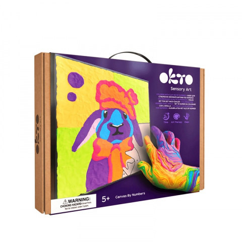 Jucarii - Set pictura cu argila usoara, 29*29 cm - Bunny