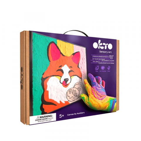 Jucarii - Set pictura cu argila usoara, 29*29 cm - Fox