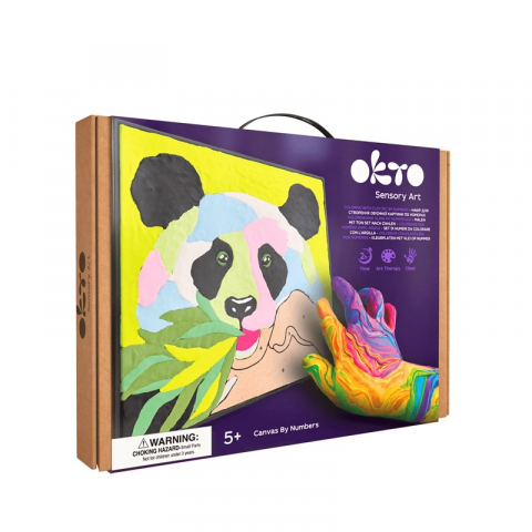 Jucarii - Set pictura cu argila usoara, 29*29 cm - Panda