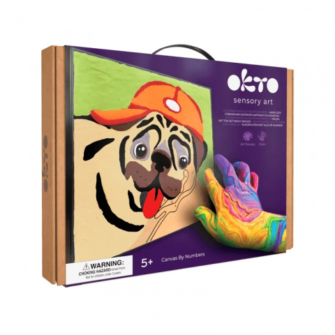 Jucarii - Set pictura cu argila usoara, 29*29 cm - Pug Dog
