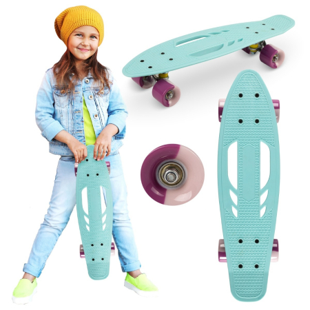Skateboard copii, Qkids, Galaxy - Light Blue [4]