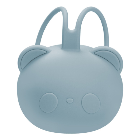 Accesorii - Suport pentru suzeta din silicon, AppeKids, The Little Bear - Aqua Blue