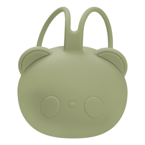 Accesorii - Suport pentru suzeta din silicon, AppeKids, The Little Bear - Raw Green