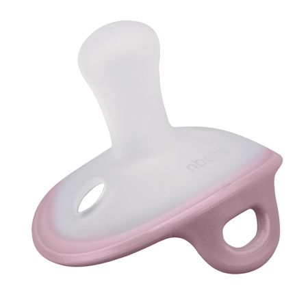 Noutăți - Suzeta deschisa din silicon cu cutie de depozitare, ultra-usoara, 0-6 Luni, Mombella Ciupercuta - Lavender Fog