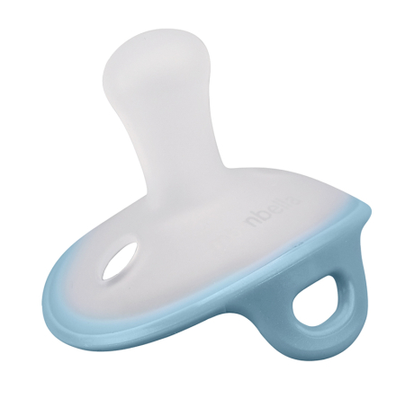 Noutăți - Suzeta deschisa din silicon cu cutie de depozitare, ultra-usoara, 0-6 Luni, Mombella Ciupercuta - Nile Blue