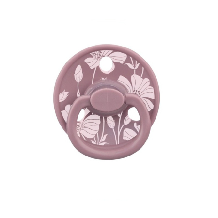 Noutăți - Suzeta din silicon cu cutie de depozitare, 0-6 Luni, Mombella Ciupercuta Fancy - Lavender Fog