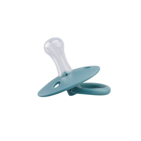 Noutăți - Suzeta din silicon cu cutie de depozitare, 0-6 Luni, Mombella Ciupercuta - Nile Blue