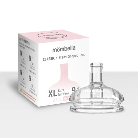 Biberoane - Tetină Biberon Classic Anti-colici Mombella, Flux Consistent (XL), 9 luni+