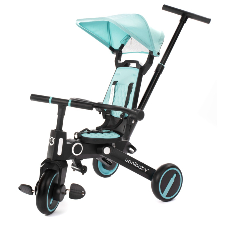 Jucării și Jocuri pentru copii - Tricicleta Uonibaby 3 in 1, Pliabila si Reversibila - Blue