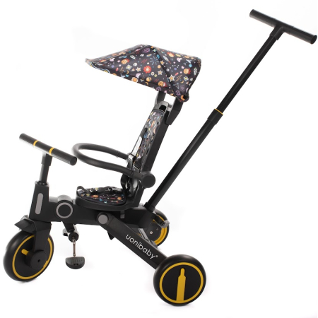 Jucării și Jocuri pentru copii - Tricicleta Uonibaby 3 in 1, Pliabila si Reversibila - Cartoon