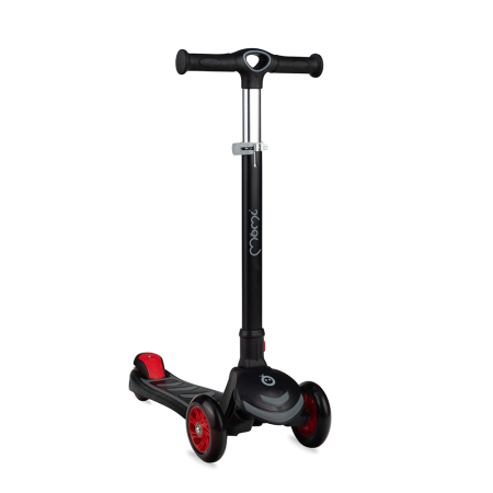 Jucării și Jocuri pentru copii - Trotineta cu 3 roti, Momi, Vivio Black, 3 Ani+, Ghidon reglabil pe 4 trepte, Flexbrake, Rulmenti ABEC-9, Platforma anti-alunecare, Pliabila, Sarcina maxima 50 kg