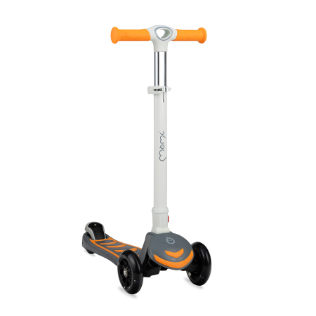 Jucării și Jocuri pentru copii - Trotineta cu 3 roti, Momi, Vivio Orange, 3 Ani+, Ghidon reglabil pe 4 trepte, Flexbrake, Rulmenti ABEC-9, Platforma anti-alunecare, Pliabila, Sarcina maxima 50 kg