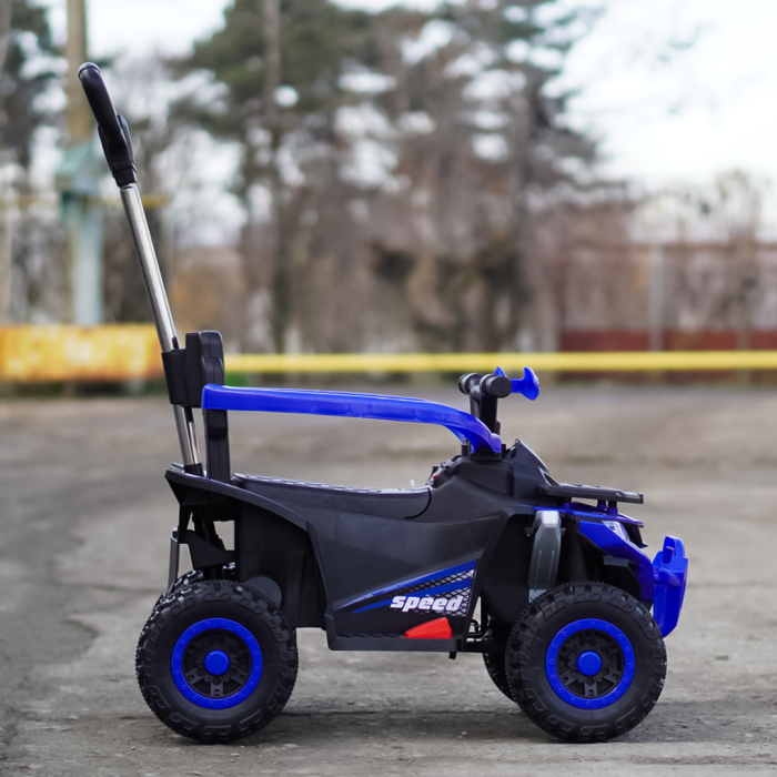 ATV electric copii, 4 in 1, Kinderplay Super, 35W 6V, telecomanda, echipare standard, albastru [9]