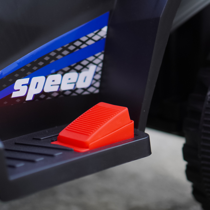 ATV electric copii, 4 in 1, Kinderplay Super, 35W 6V, telecomanda, echipare standard, albastru [13]