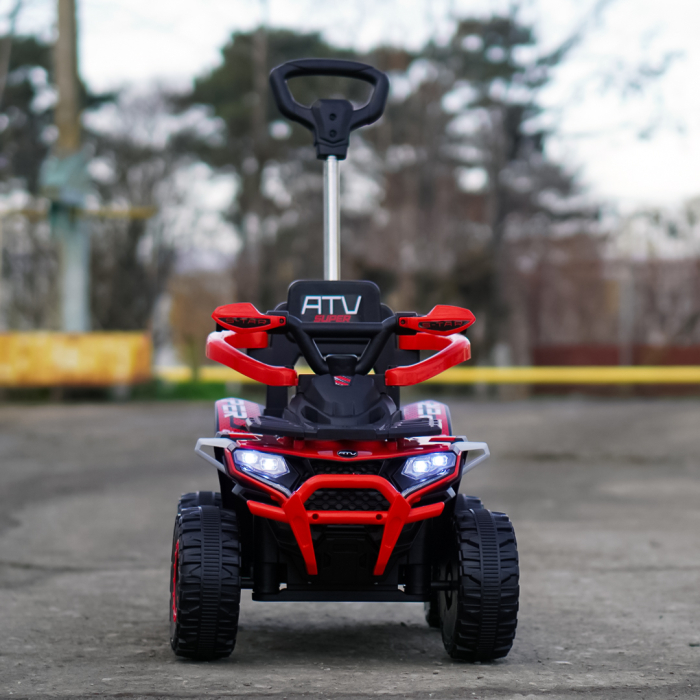 ATV electric copii, 4 in 1, Kinderplay Super, 35W 6V, telecomanda, echipare standard, rosu [3]