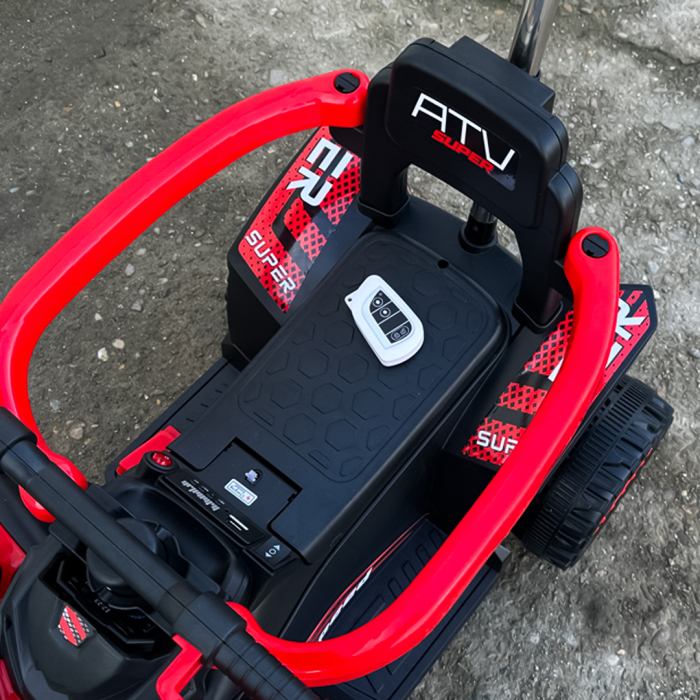 ATV electric copii, 4 in 1, Kinderplay Super, 35W 6V, telecomanda, echipare standard, rosu [14]