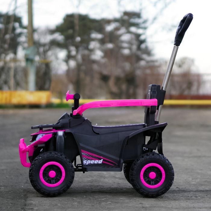 ATV electric copii, 4 in 1, Kinderplay Super, 35W 6V, telecomanda, echipare standard, roz [6]