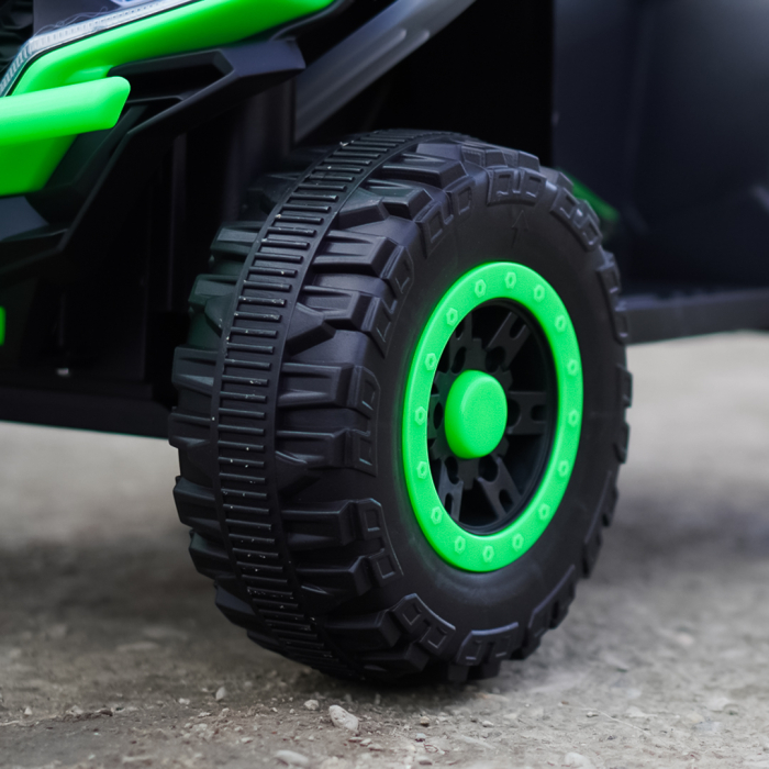 ATV electric copii, 4 in 1, Kinderplay Super, 35W 6V, telecomanda, echipare standard, verde [10]