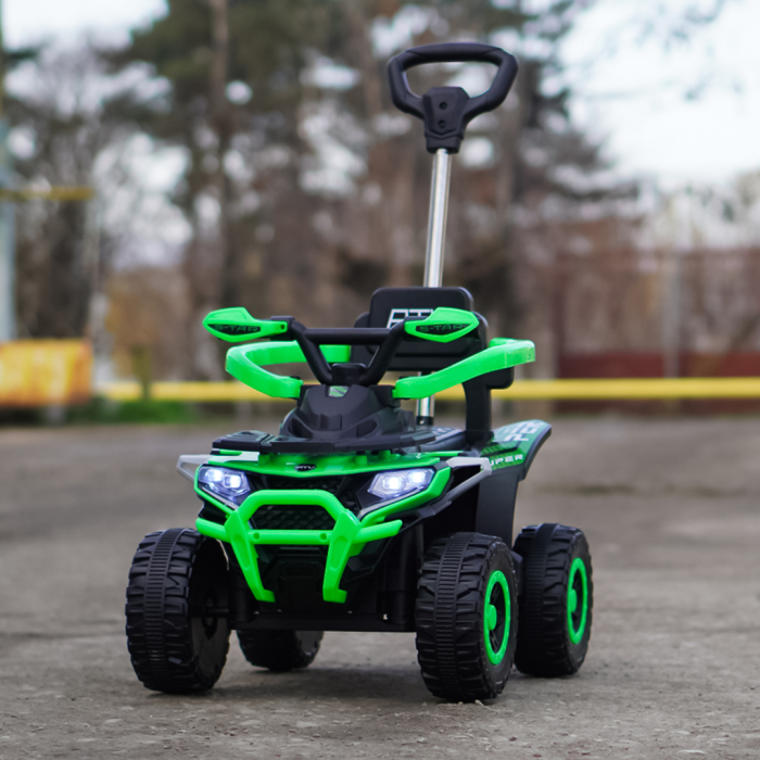 ATV electric copii, 4 in 1, Kinderplay Super, 35W 6V, telecomanda, echipare standard, verde [2]