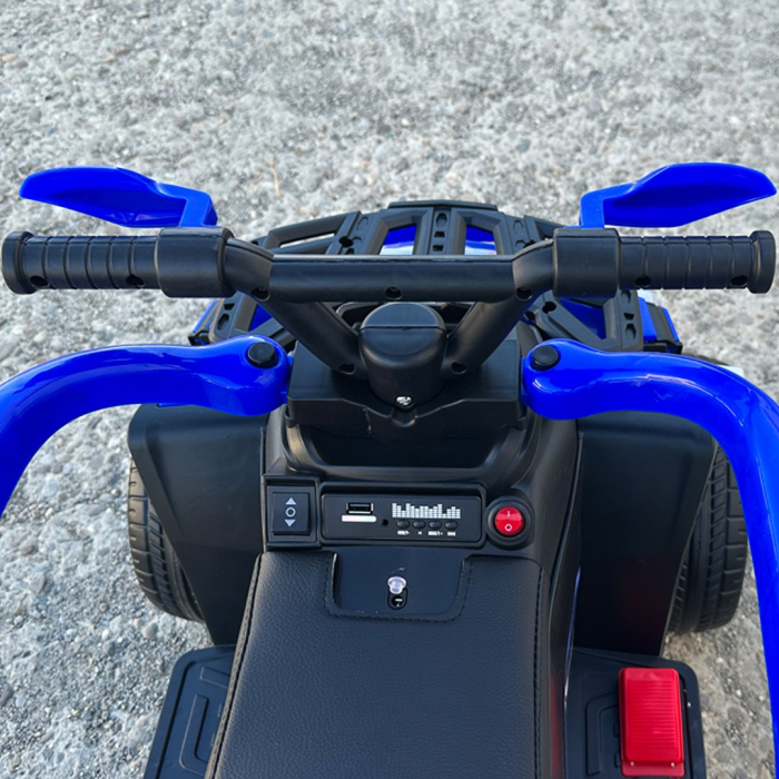 ATV electric copii, 4 in 1, Kinderplay Super, 35W 6V, telecomanda, roti moi EVA, echipare premium, albastru [10]