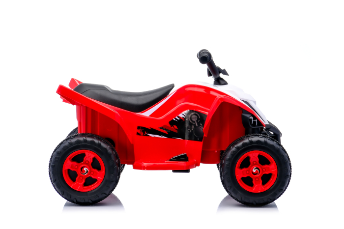ATV electric pentru copii, Kinderplay Raptor, 80W, 12V, roti moi, telecomanda inclusa, rosu [5]