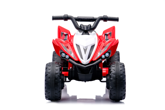 ATV electric pentru copii, Kinderplay Raptor, 80W, 12V, roti moi, telecomanda inclusa, rosu [6]