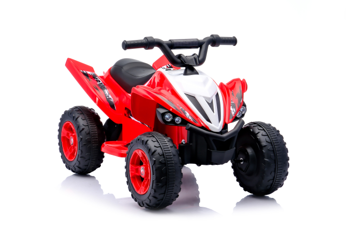 ATV electric pentru copii, Kinderplay Raptor, 80W, 12V, roti moi, telecomanda inclusa, rosu [3]
