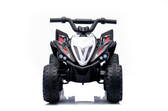 ATV electric pentru copii, Kinderplay Raptor, 80W, 12V, roti moi, telecomanda inclusa, negru [2]