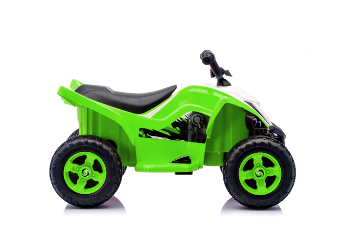 ATV electric pentru copii, Kinderplay Raptor, 80W, 12V, roti moi, telecomanda inclusa, verde [5]
