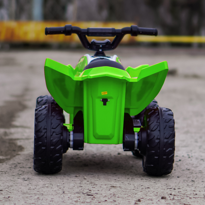 ATV electric pentru copii, Kinderplay Raptor, 80W, 12V, roti moi, telecomanda inclusa, verde [6]