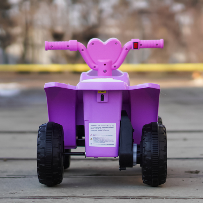 ATV electric pentru fetite 18-36 luni, Kinderplay Princess 25W, 6V, barby pink [7]