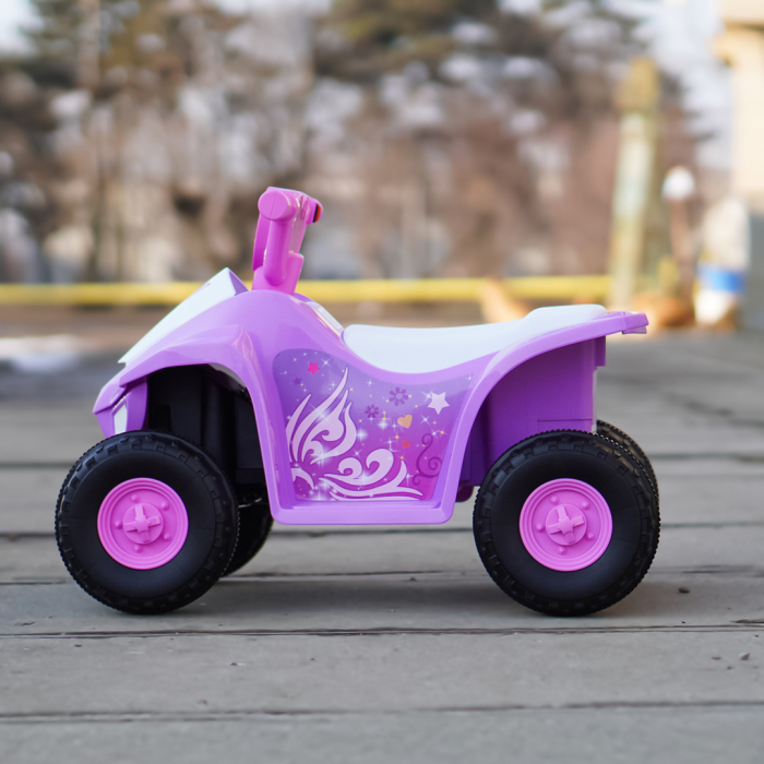 ATV electric pentru fetite 18-36 luni, Kinderplay Princess 25W, 6V, barby pink [9]