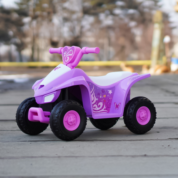 ATV electric pentru fetite 18-36 luni, Kinderplay Princess 25W, 6V, barby pink [10]