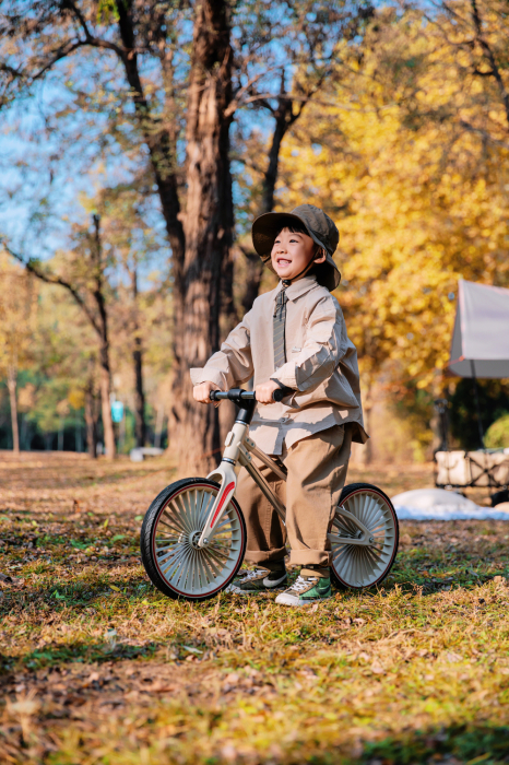 Bicicleta de echilibru pentru copii Kinderplay Explorer Bike, 2-5 ani, roti moi din spuma 12inch, bej [12]