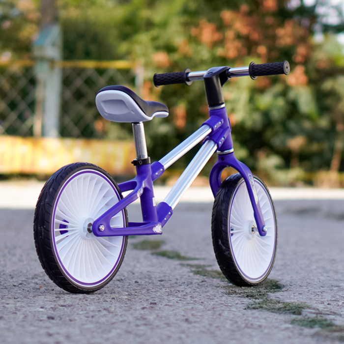 Bicicleta de echilibru pentru copii Kinderplay Explorer Bike, 2-5 ani, roti moi din spuma 12inch, albastra [6]