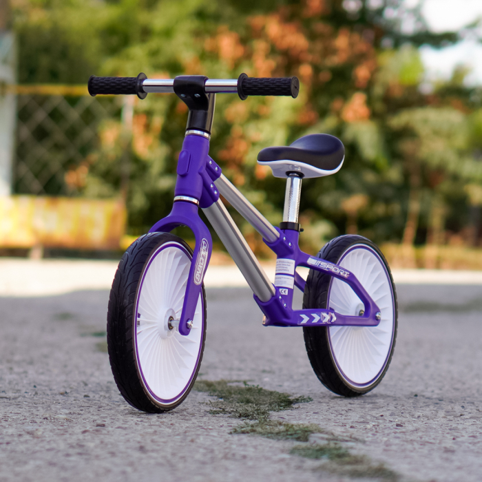 Bicicleta de echilibru pentru copii Kinderplay Explorer Bike, 2-5 ani, roti moi din spuma 12inch, albastra [3]