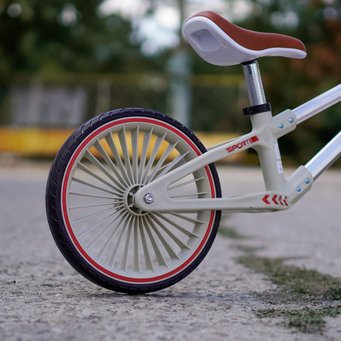 Bicicleta de echilibru pentru copii Kinderplay Explorer Bike, 2-5 ani, roti moi din spuma 12inch, bej [6]