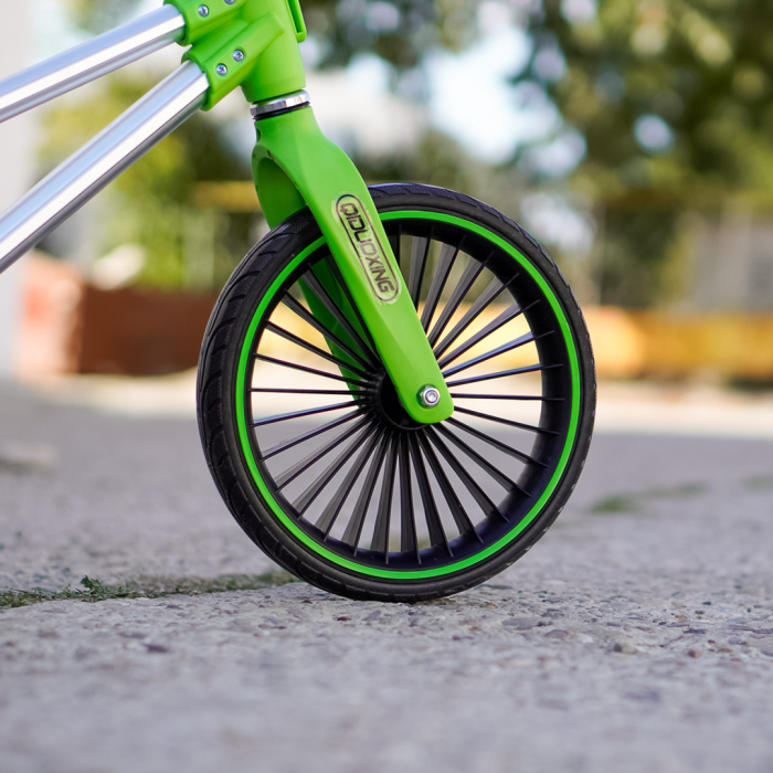 Bicicleta de echilibru pentru copii Kinderplay Explorer Bike, 2-5 ani, roti moi din spuma 12inch, verde [6]