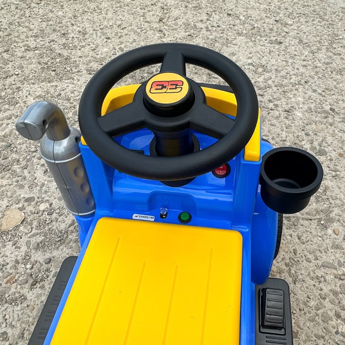 Camion electric pentru copii, Kinderplay Lightning 33,  30W, 6V, albastru inchis [16]