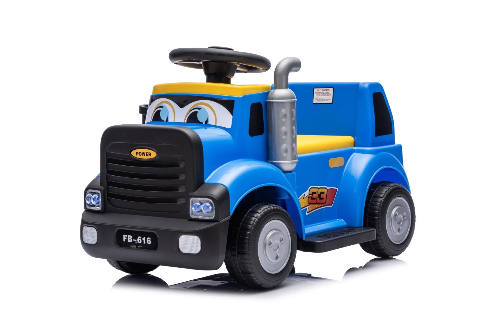 Camion electric pentru copii, Kinderplay Lightning 33,  30W, 6V, albastru inchis [3]