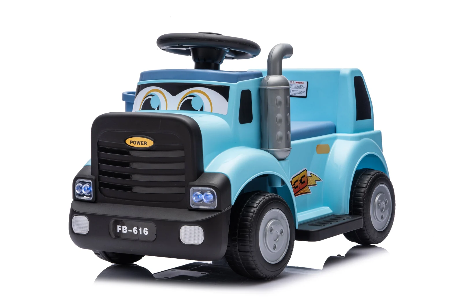 Camion electric pentru copii, Kinderplay Lightning 33,  30W, 6V, albastru [3]