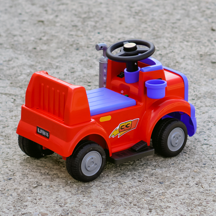 Camion electric pentru copii, Kinderplay Lightning 33,  30W, 6V, rosu [7]
