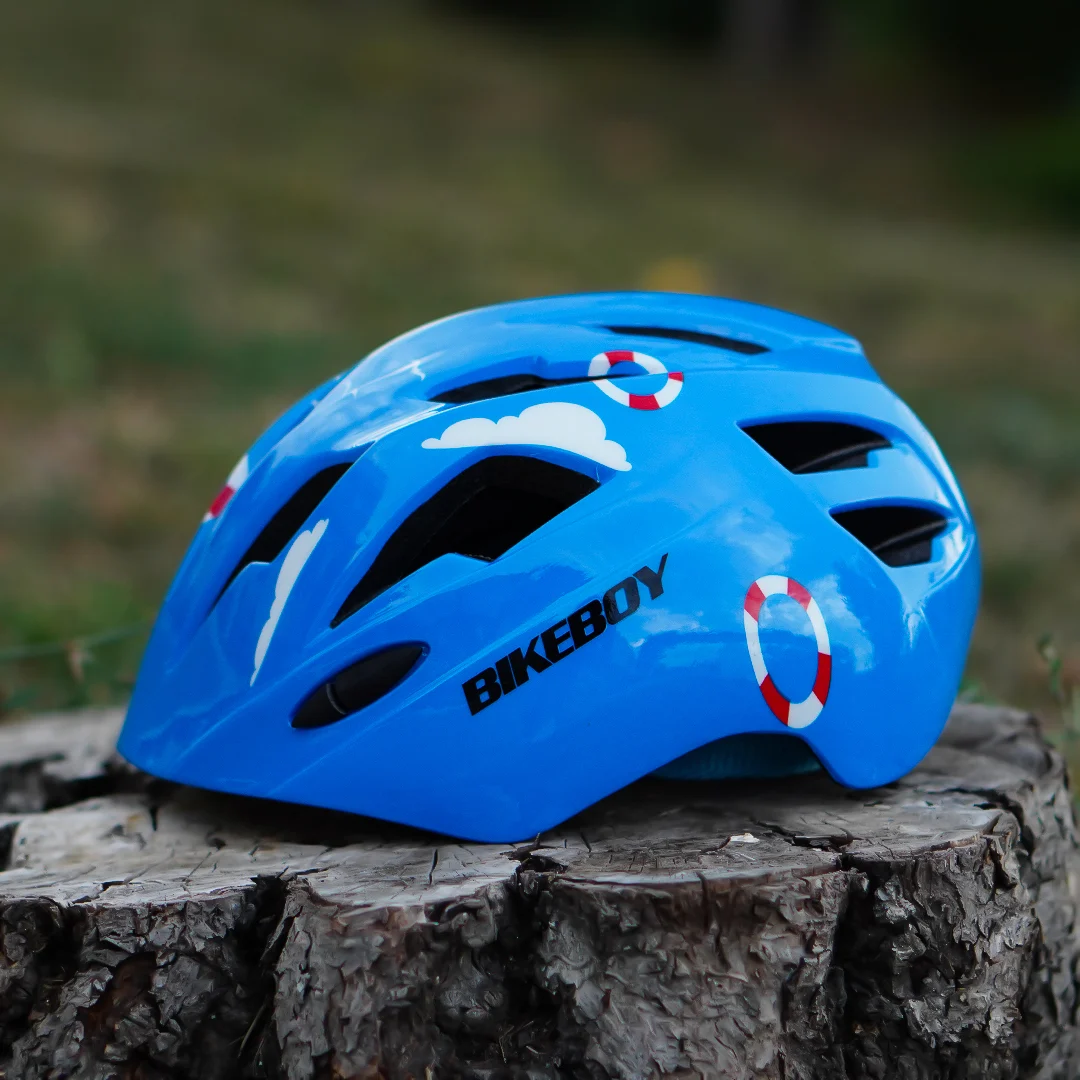 Casca de protectie pentru copii, marime ajustabila, cu lumini , albastra [2]