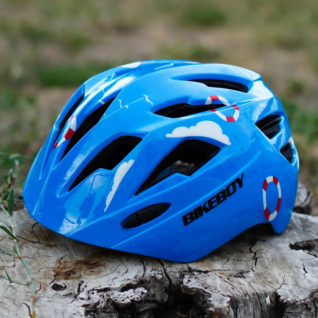 Casca de protectie pentru copii, marime ajustabila, cu lumini , albastra [3]